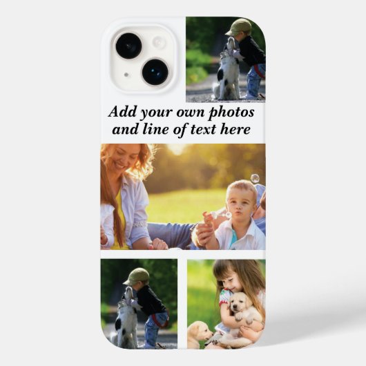 Coques Case-Mate iPhone Faites votre propre collage photo et texte (Verso)