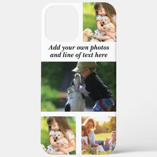 Coques Case-Mate iPhone Faites votre propre collage photo et texte (Verso)