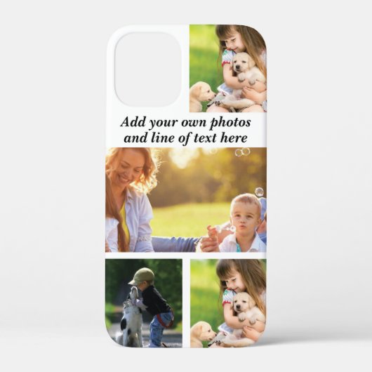 Coques Case-Mate iPhone Faites votre propre collage photo et texte (Verso)