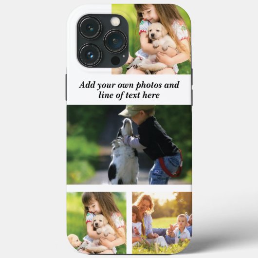 Coques Case-Mate iPhone Faites votre propre collage photo et texte (Verso)