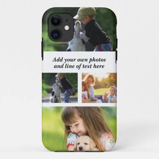 Coques Case-Mate iPhone Faites votre propre collage photo et texte (Dos)