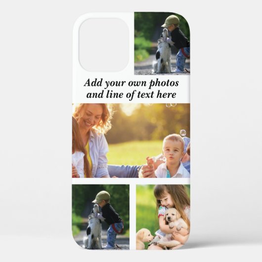 Coques Case-Mate iPhone Faites votre propre collage photo et texte (Verso)