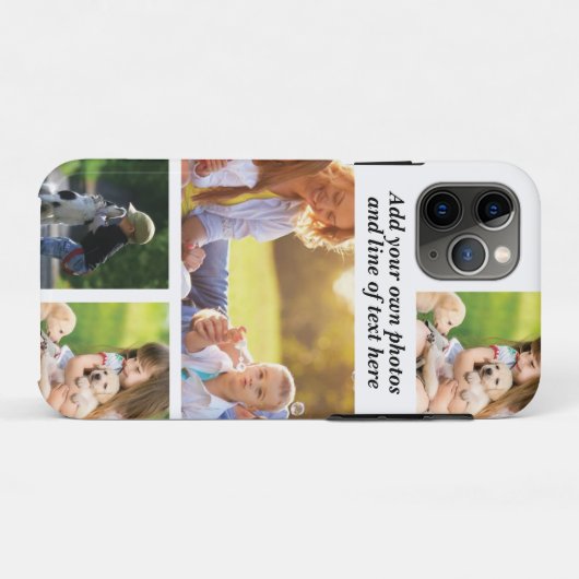 Coques Case-Mate iPhone Faites votre propre collage photo et texte (Dos (Horizontal))