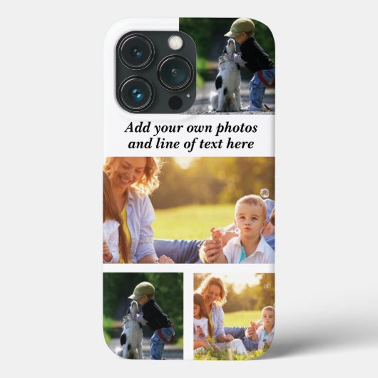 Coques Case-Mate iPhone Faites votre propre collage photo et texte (Verso)