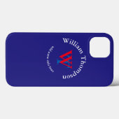 Coques Case-Mate iPhone faites votre publicité | logo | monogramme rouge/b (Verso (horizontal))