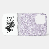 Coques Case-Mate iPhone Faith Courage Force Calligraphie Script Citation (Verso (horizontal))