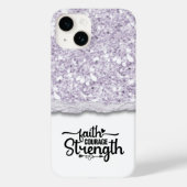 Coques Case-Mate iPhone Faith Courage Force Calligraphie Script Citation (Verso)