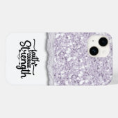 Coques Case-Mate iPhone Faith Courage Force Calligraphie Script Citation (Verso (horizontal))