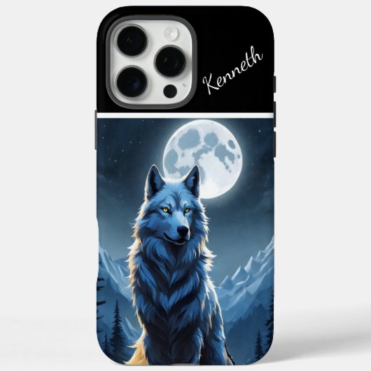 Coques Case-Mate iPhone Faits saillants de la Pleine lune Howling Wolf (Verso)