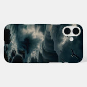 Coques Case-Mate iPhone Falaises côtières pendant une tempête (Verso (horizontal))