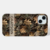 Coques Case-Mate iPhone Fall Leaves Camouflage Personalized (Verso (horizontal))
