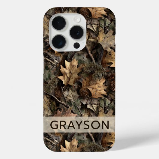 Coques Case-Mate iPhone Fall Leaves Camouflage Personalized (Verso)