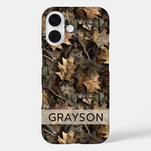 Coques Case-Mate iPhone Fall Leaves Camouflage Personalized (Verso)
