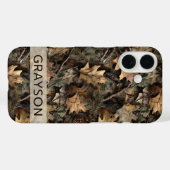 Coques Case-Mate iPhone Fall Leaves Camouflage Personalized (Verso (horizontal))