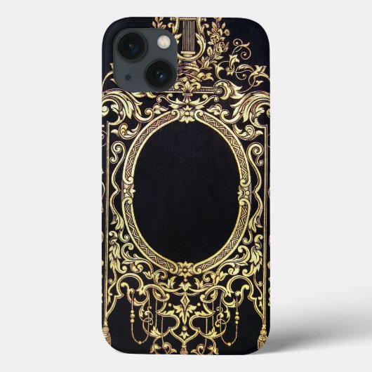 Coques Case-Mate iPhone Falln Ornate Gold Frame (Parfait pour un Monogramm (Verso)