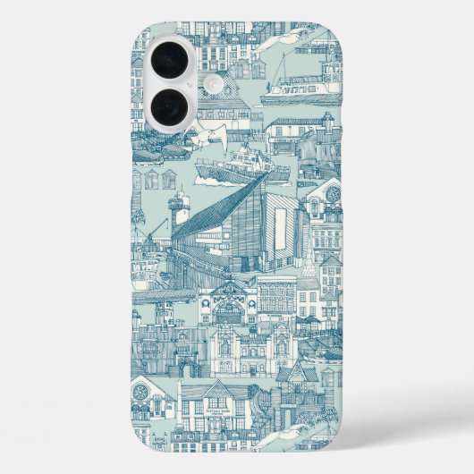 Coques Case-Mate iPhone Falmouth toile paon (Verso)