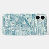 Coques Case-Mate iPhone Falmouth toile paon (Verso (horizontal))