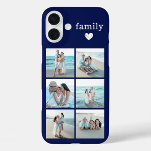 Coques iPhone 16 Plus Famille 6 Photo Bleu Marine