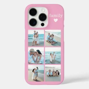Coques iPhone 16 Pro Famille 6 Photo Rose