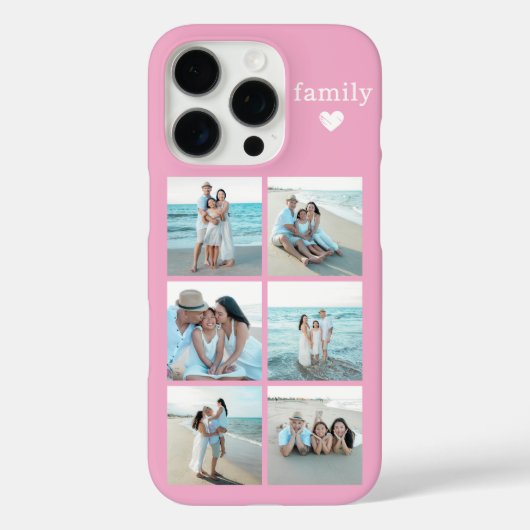 Coques Case-Mate iPhone Famille 6 Photo Rose (Verso)
