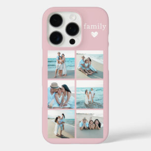 Coques iPhone 16 Pro Famille 6 Photo Rose Pâle