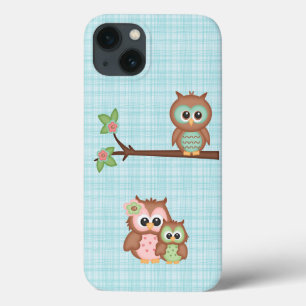 Case-Mate iPhone Case Famille De Chouette Cute Avec Fleur