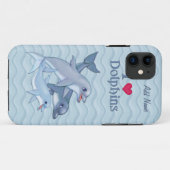 Coques Case-Mate iPhone Famille de dauphins IiHeart - Personnaliser (Dos (Horizontal))