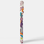 Coques Case-Mate iPhone Famille de hibou géométrique stylisée violet (Verso / Droite)