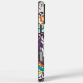 Coques Case-Mate iPhone Famille de hibou géométrique stylisée violet (Verso / Droite)