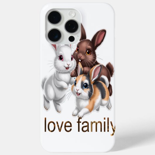 Coques Case-Mate iPhone Famille de lapins (Verso)