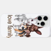 Coques Case-Mate iPhone Famille de lapins (Verso (horizontal))