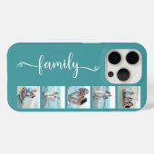 Coques Case-Mate iPhone Famille de polices Photo Sarcelle (Verso (horizontal))