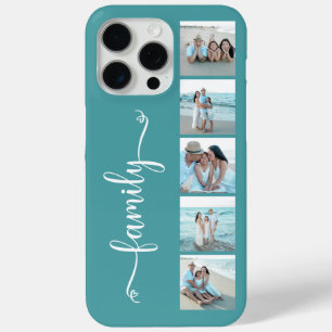 Coque iPhone 15 Pro Max Famille de polices Photo Sarcelle