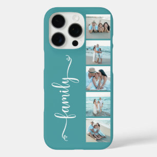 Coques iPhone 16 Pro Famille de polices Photo Sarcelle