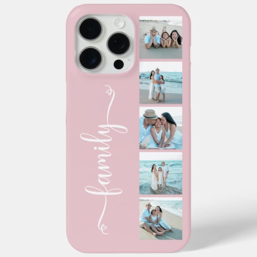 Coques Case-Mate iPhone Famille de polices Script Photo Rose Blush (Verso)