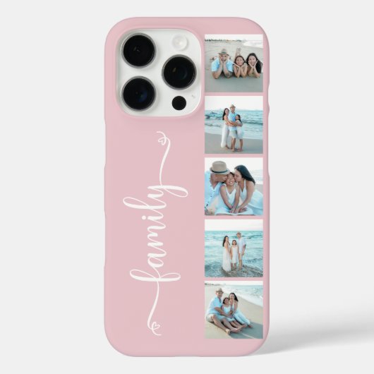 Coques Case-Mate iPhone Famille de polices Script Photo Rose Blush (Verso)