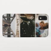 Coques Case-Mate iPhone Famille Marbre blanc texte personnalisé 3 Collage  (Dos (Horizontal))