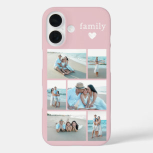 Coques iPhone 16 Famille Moderne 6 Rose Pâle Photo