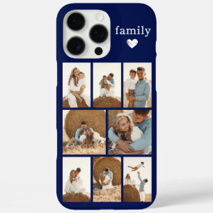 Coques iPhone 16 Pro Max Famille Moderne 8 Photo Bleu Marine