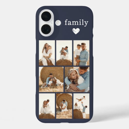Coques Case-Mate iPhone Famille Moderne 8 Photo Gris (Verso)