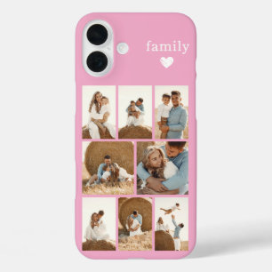 Coques iPhone 16 Plus Famille Moderne 8 Photo Rose