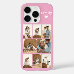 Coques iPhone 16 Pro Famille Moderne 8 Photo Rose