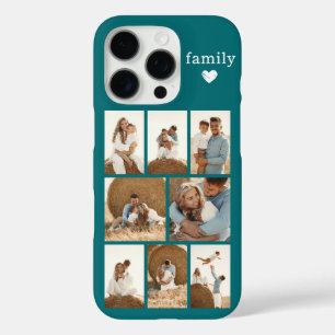 Coques iPhone 16 Pro Famille Moderne 8 Photo Sarcelle