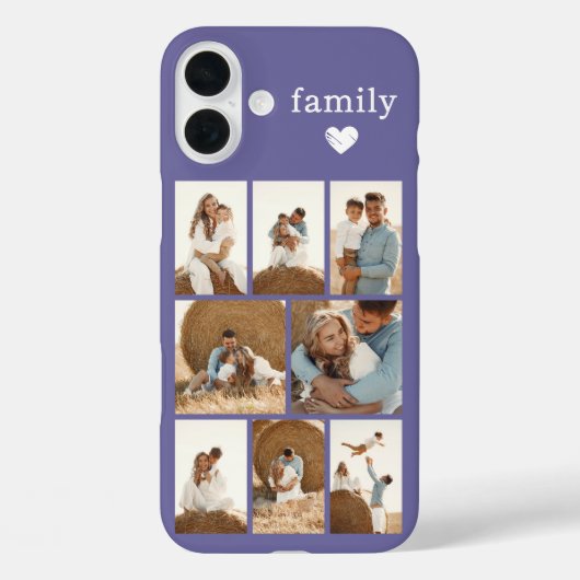 Coques Case-Mate iPhone Famille Moderne 8 Photo Violet (Verso)