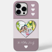 Coques Case-Mate iPhone FAMILLE moderne Photo Memory Script Coeur avec nom (Verso)