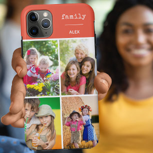 Case-Mate iPhone Case Famille Orange 4 Photo Collage personnalisé