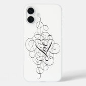 Coques Case-Mate iPhone Fancy Tourbillonnant Flourished Love Calligraphie (Verso)