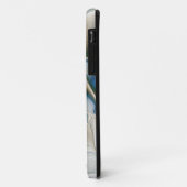 Coques Case-Mate iPhone Fantaisie abstraite et fractale avec du bleu (Dos/Gauche)