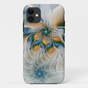 Case-Mate iPhone Case Fantaisie abstraite et fractale avec du bleu