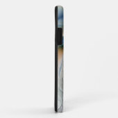 Coques Case-Mate iPhone Fantaisie abstraite et fractale avec du bleu (Dos/Droite)